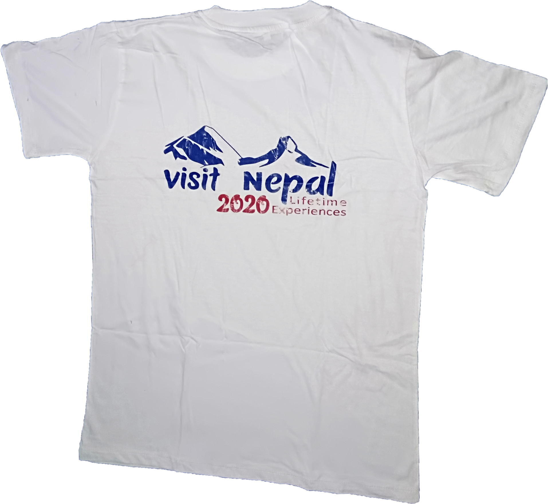 Picture Of White Visit Nepal Printed Tshirt - Active Shirt (1980x1895), Png Download