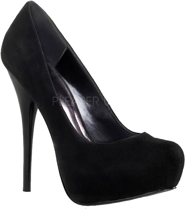 Black Heels, Black Suede Boots, Stiletto Heels, Pumps - Black Suede Platform Court Shoes (750x750), Png Download