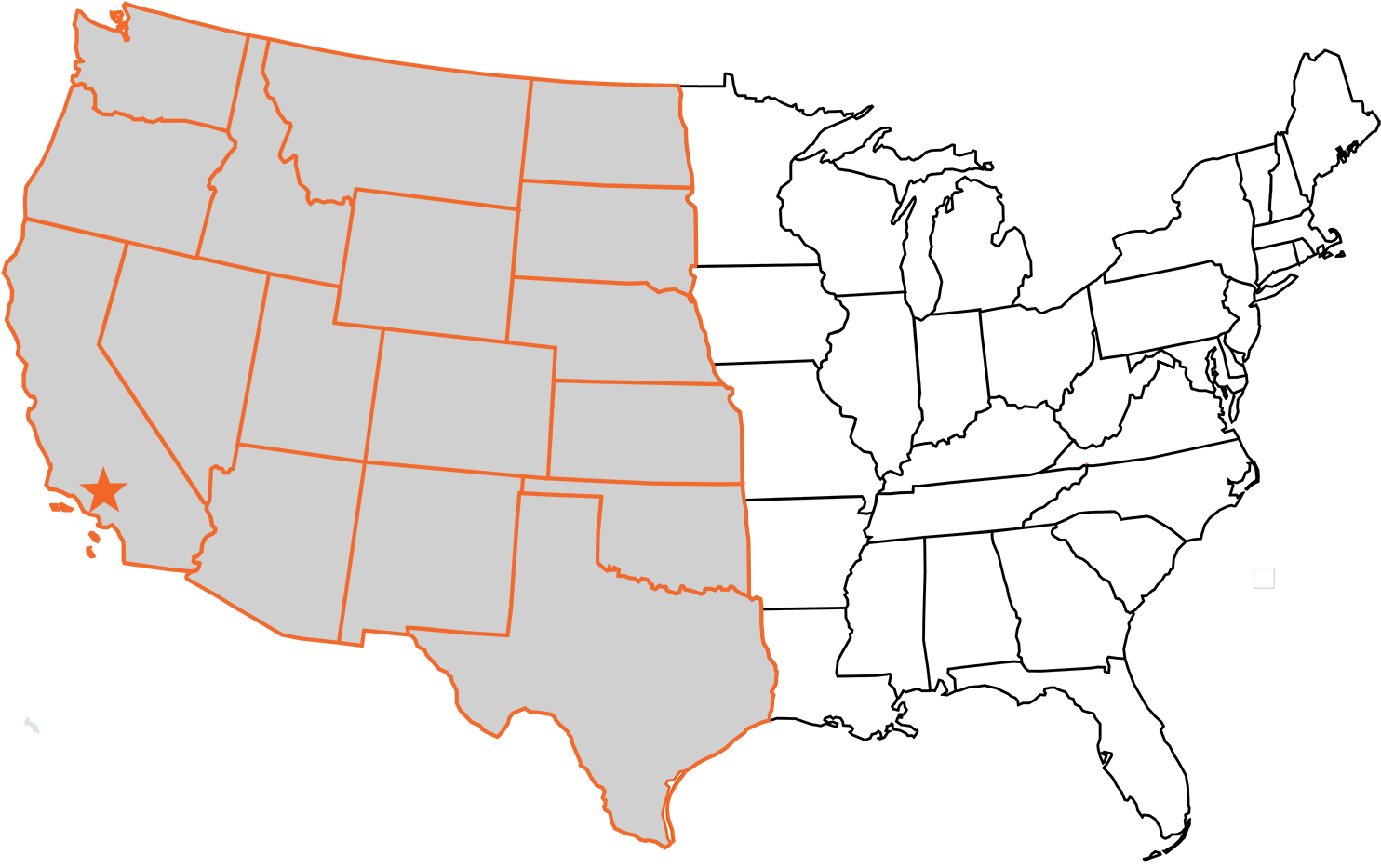 So If Your Project Is In The Western United States - Barking Tree Frog Range (1500x947), Png Download