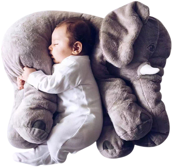 Cute Baby Elephant Pillow - Elephant Stuffed Animal For Baby (600x600), Png Download