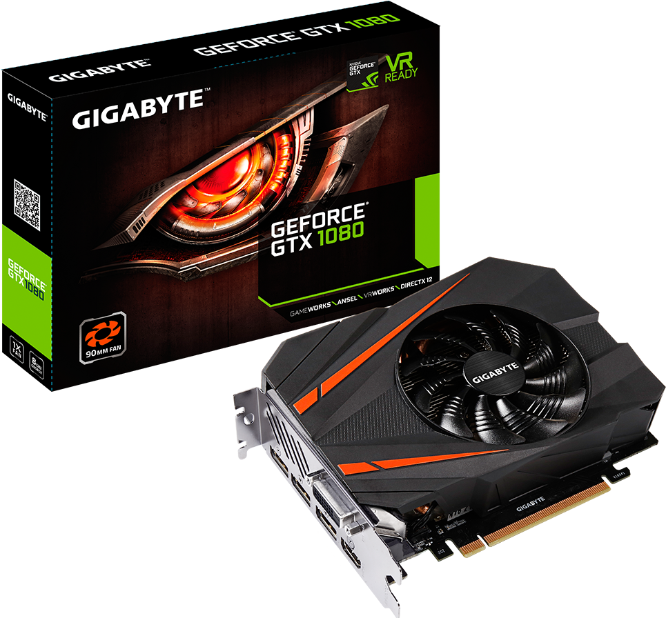 Gigabyte Unveils World's Smallest Gtx 1080 Graphics - Gigabyte Gtx 1080 Mini (1000x1000), Png Download