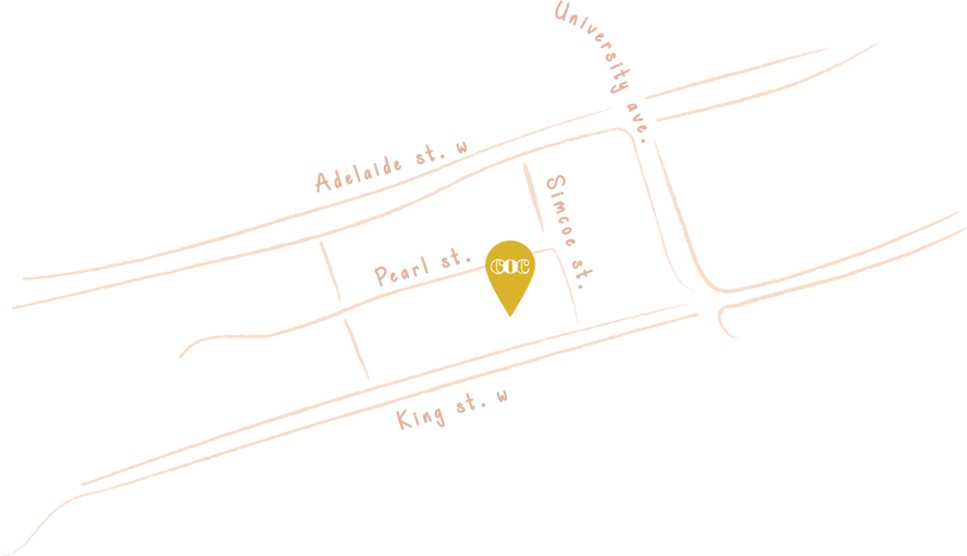 Illustration Of Map Showing Coc Location At 214 King - Diagram (967x556), Png Download