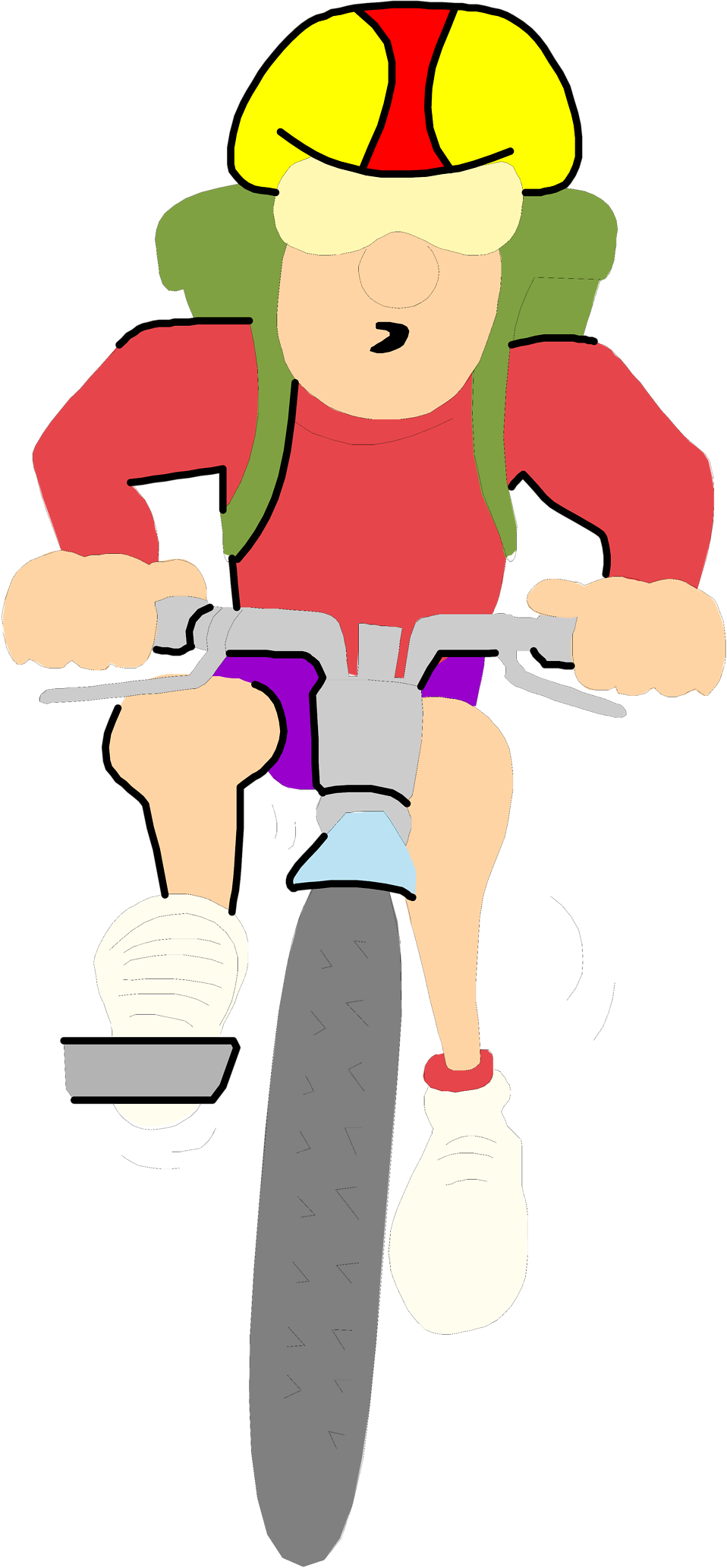 Illustration Of A Man Riding A Mountain Bike - Mountain Bikes Images Free (958x2064), Png Download