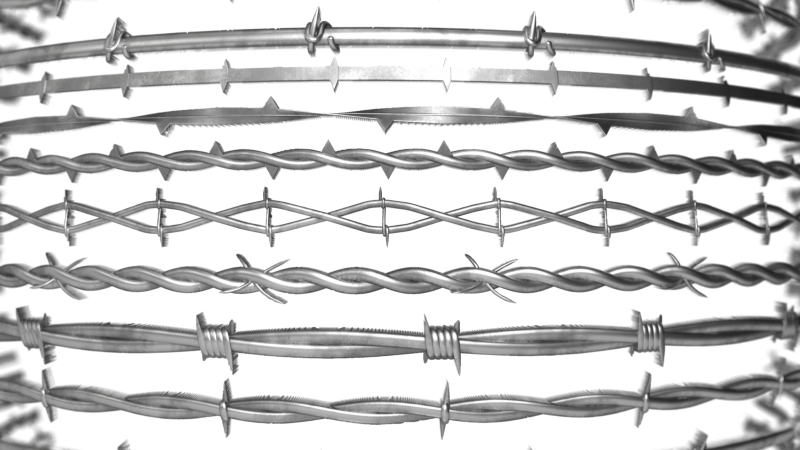 Hotel Carpet With Interlaced Geo Design, Scifabric - Barbed Wire (800x450), Png Download