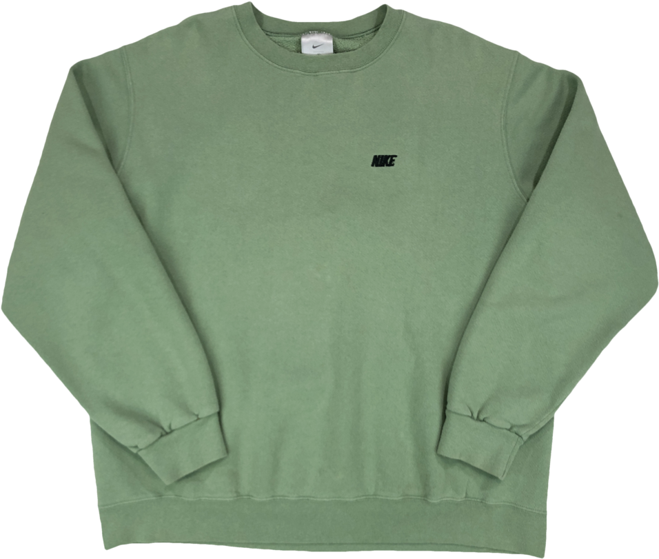 Download Vintage Nike Crewneck Sweatshirt Green Sweater Full Size Png Image Pngkit