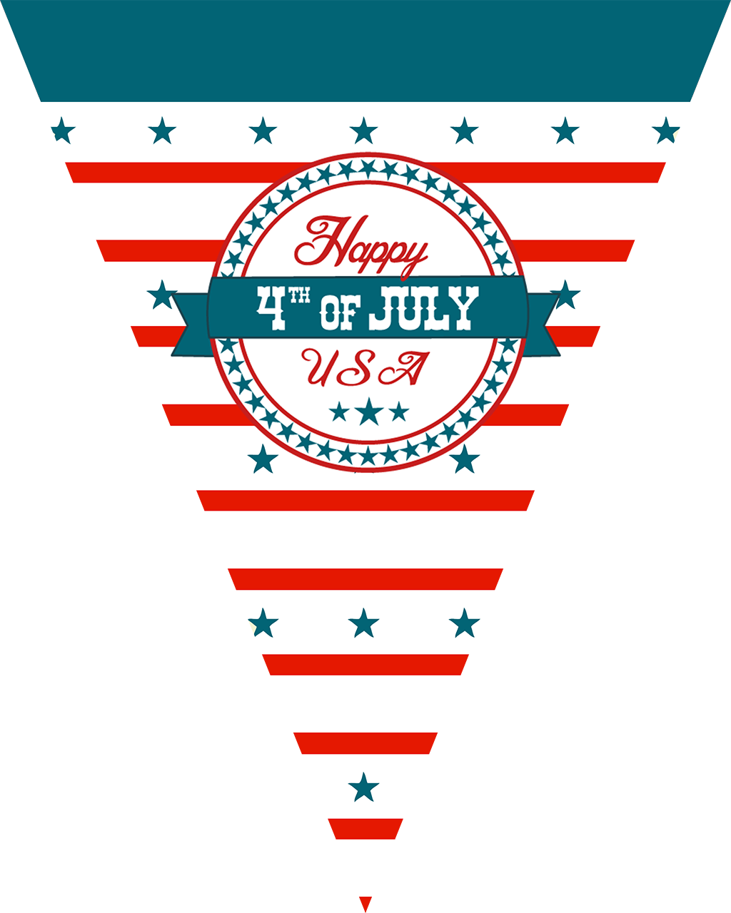 "happy 4th Of July" Banner Www - Flag (1024x1280), Png Download