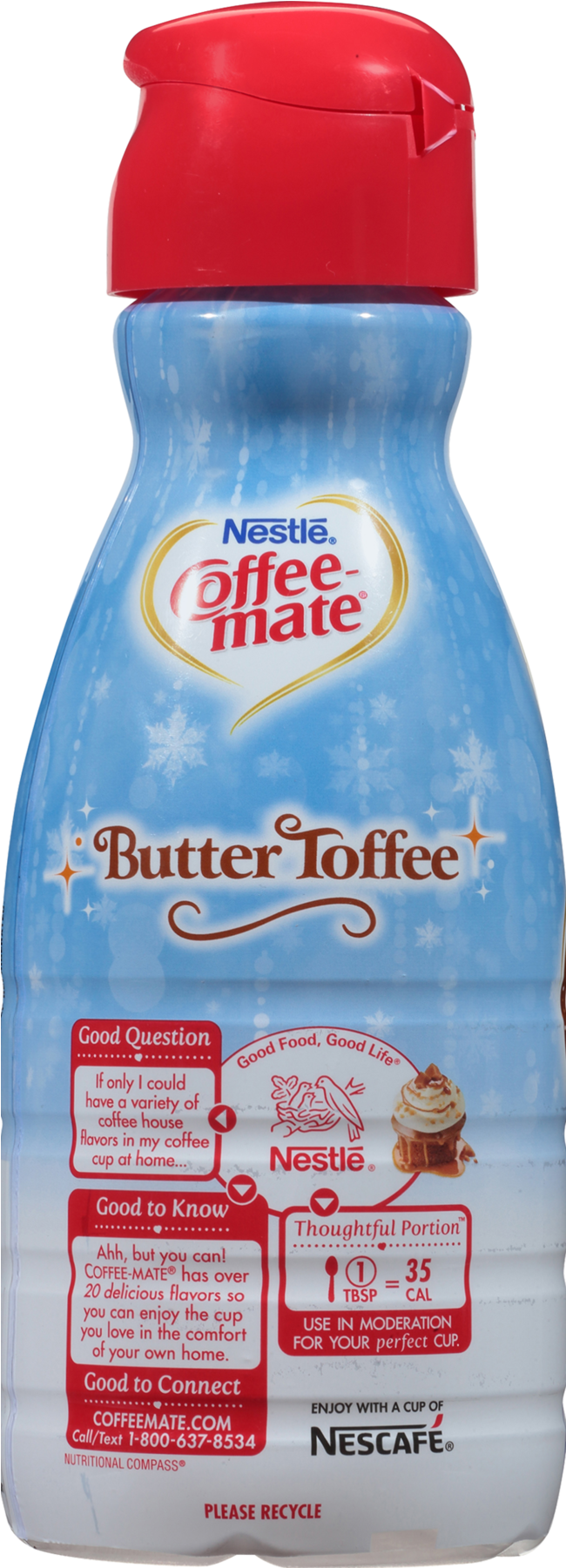 Coffee Mate Toffee Liquid - Coffee-mate (1800x1800), Png Download