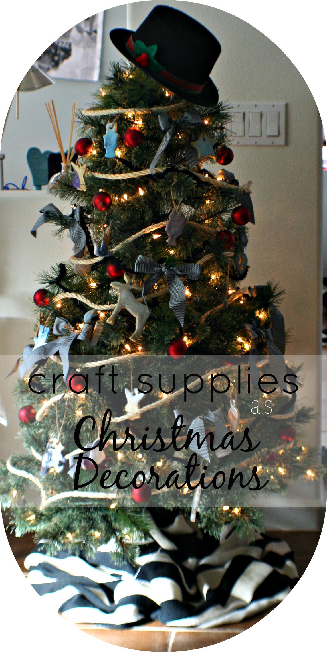 Craft Supply Christmas Tree - Christmas Ornament (1143x2276), Png Download