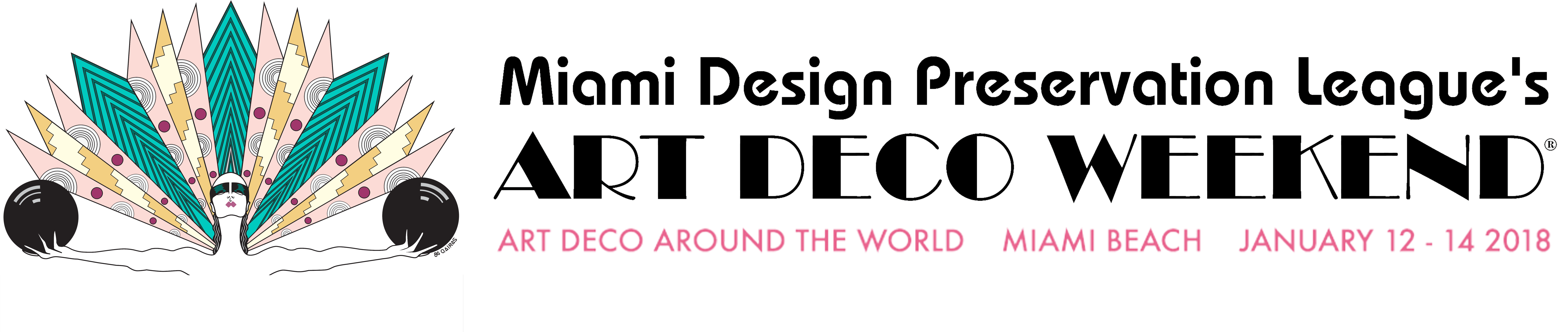 Art Deco Weekend Logo (8918x1955), Png Download