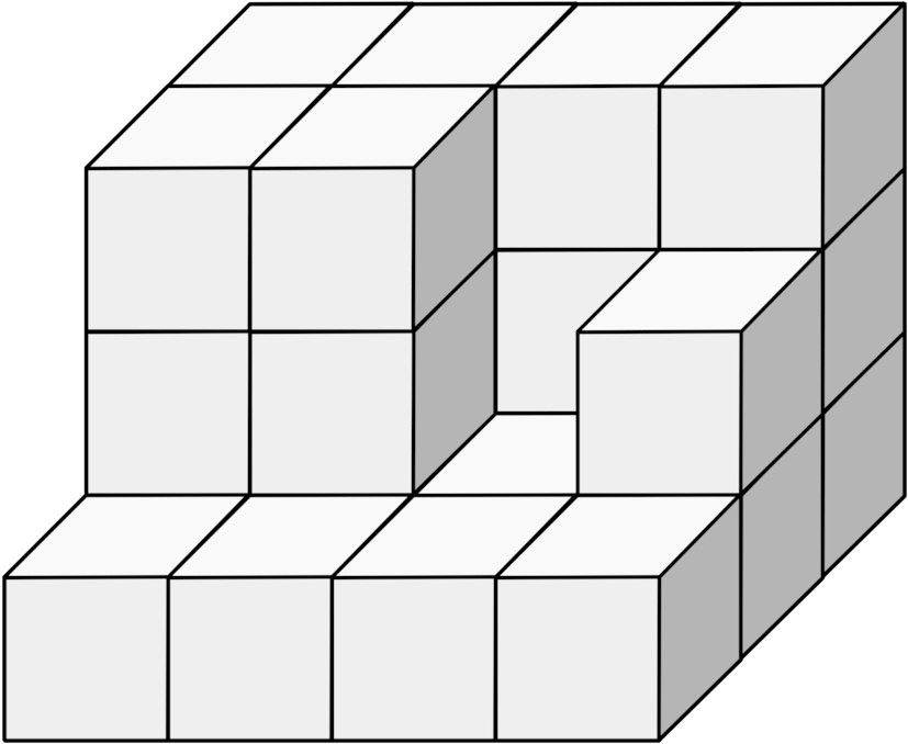 Building Cube Black And White Art Deco Computer Icons - Surface Area To Volume Ratio (827x678), Png Download