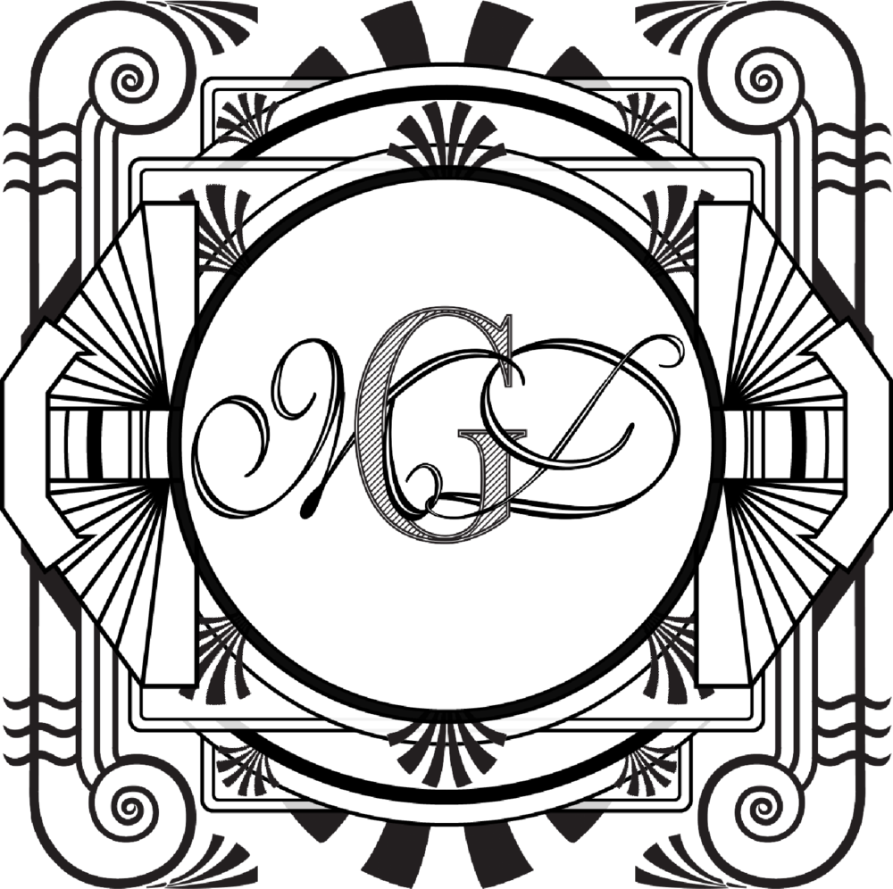 Art Deco Wedding Invitation Seal (1000x996), Png Download