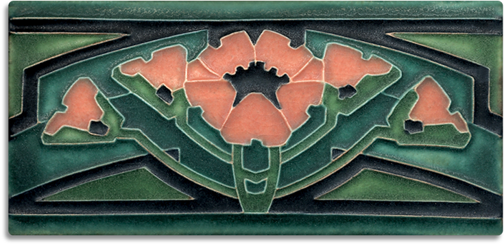 Poppy Border, Green Salmon - Wallet (1000x1000), Png Download
