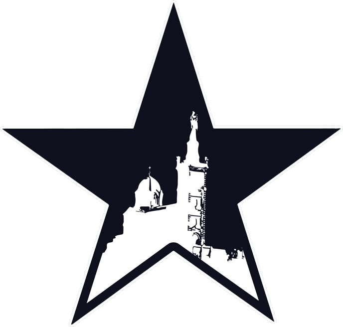 Marseille Blue Stars - Cowboys Logo Black And White (688x656), Png Download