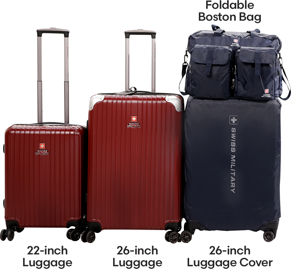 Components - Oshopping Swiss Military Luggage (957x885), Png Download