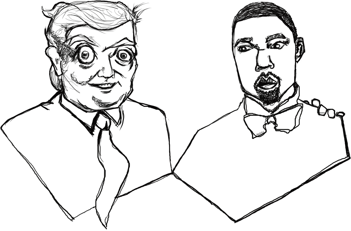 Trumping Kanye's Debt Trump Asks West For Favors - Sketch (1920x1080), Png Download