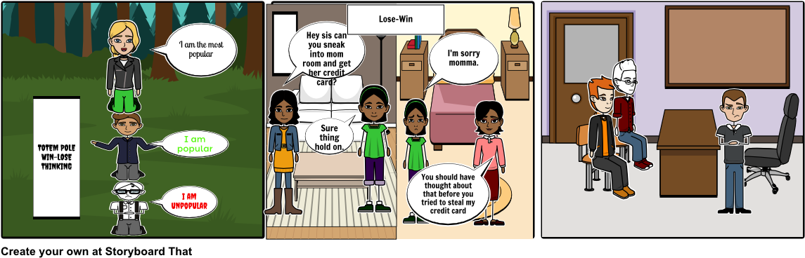 Think Win-win - Habit 4 Think Win Win Cartoon (1164x385), Png Download