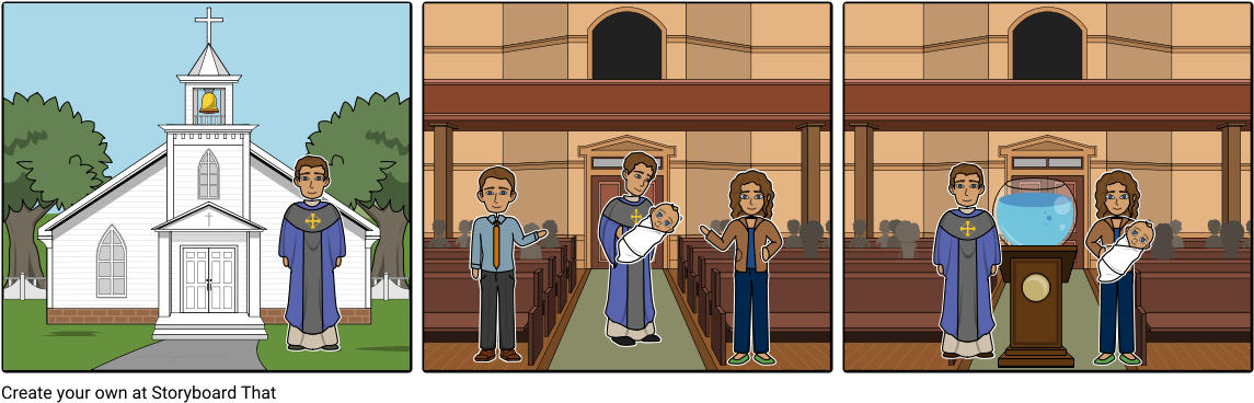 Baptism - Storyboard (1164x385), Png Download