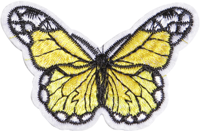 Lifelike Customized Yellow Butterfly Embroidery Patch - Meadow Brown (780x780), Png Download