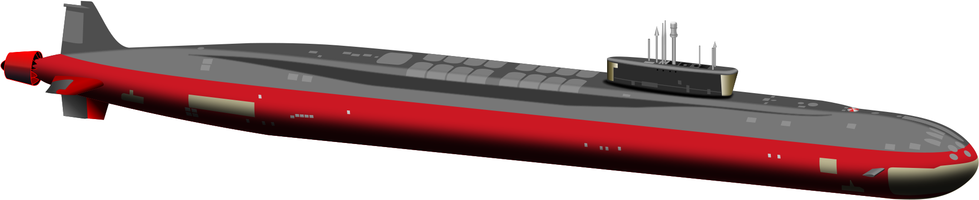 Submarine Png File - Future Ballistic Missile Submarine (2000x446), Png Download