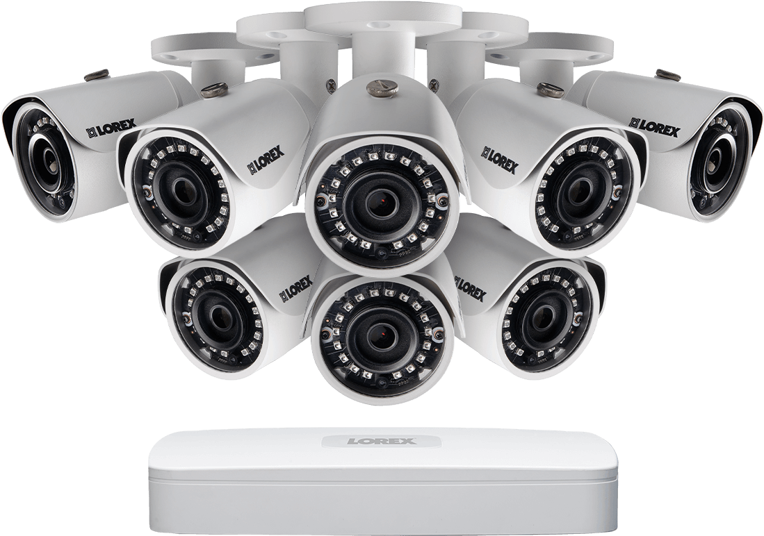 1080p Hd Ip Security Camera System From Lorex - 6 Ip Cameras System (1200x800), Png Download