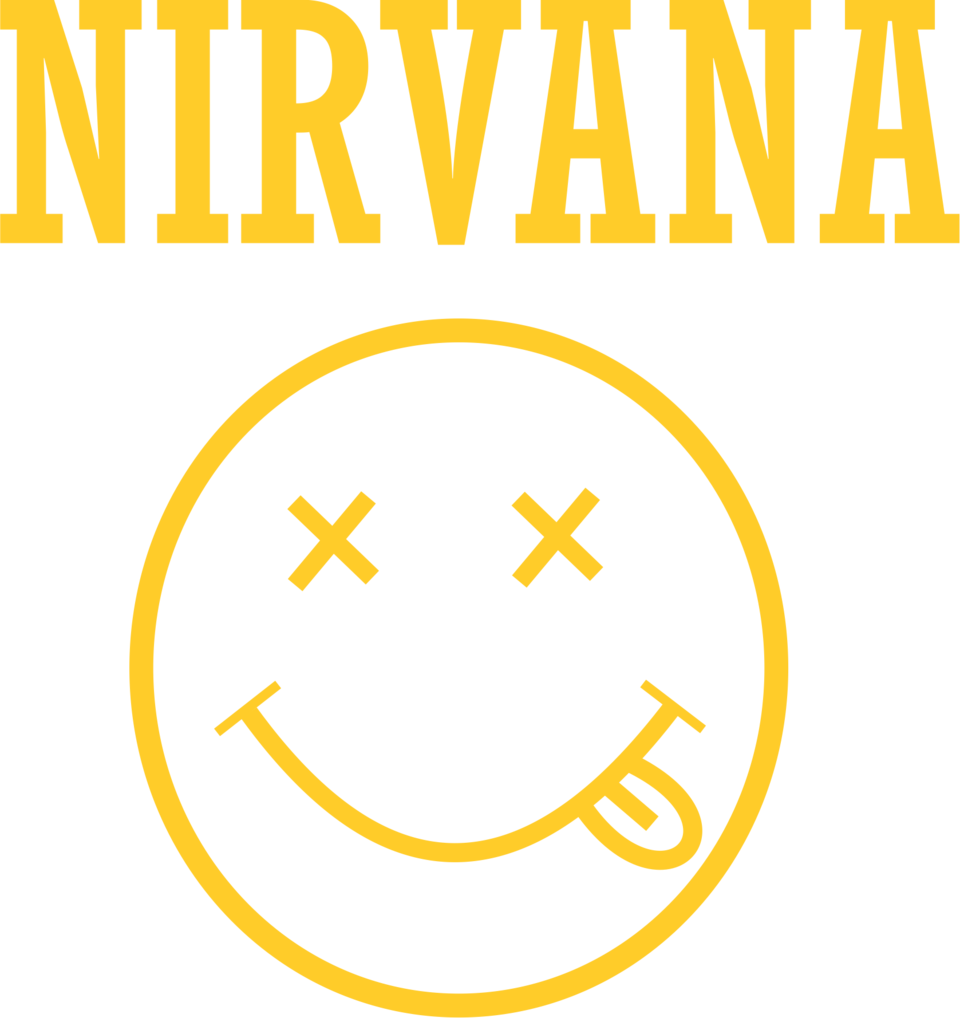 Nirvana Women's Printed Tee - Skinhead (960x1018), Png Download