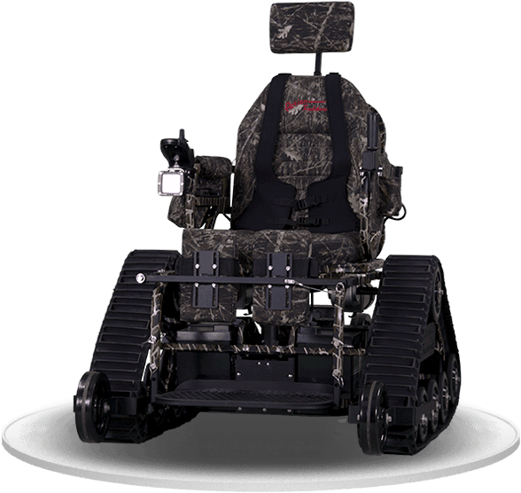 Take It For A Spin - All Terrain Power Wheelchair With Tracks (640x630), Png Download