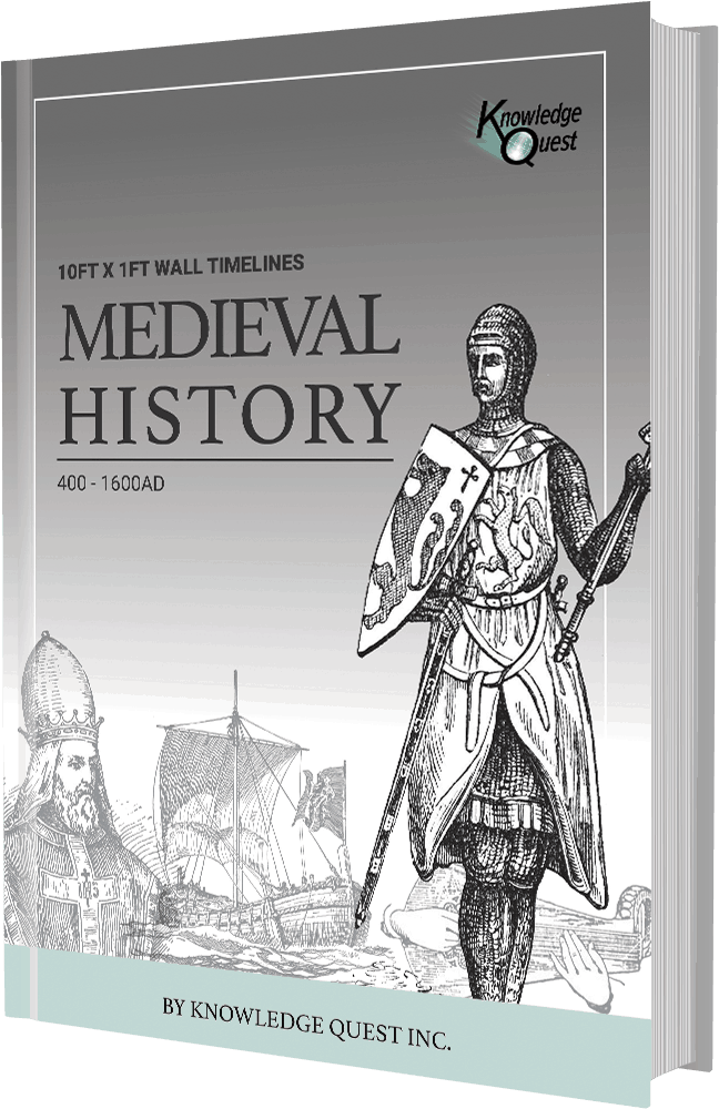 Timeline Of Medieval History - Illustration (758x1067), Png Download