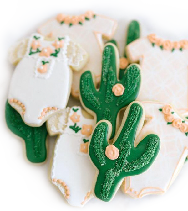 To The Cookies - Cactus Themed Baby Shower (601x673), Png Download