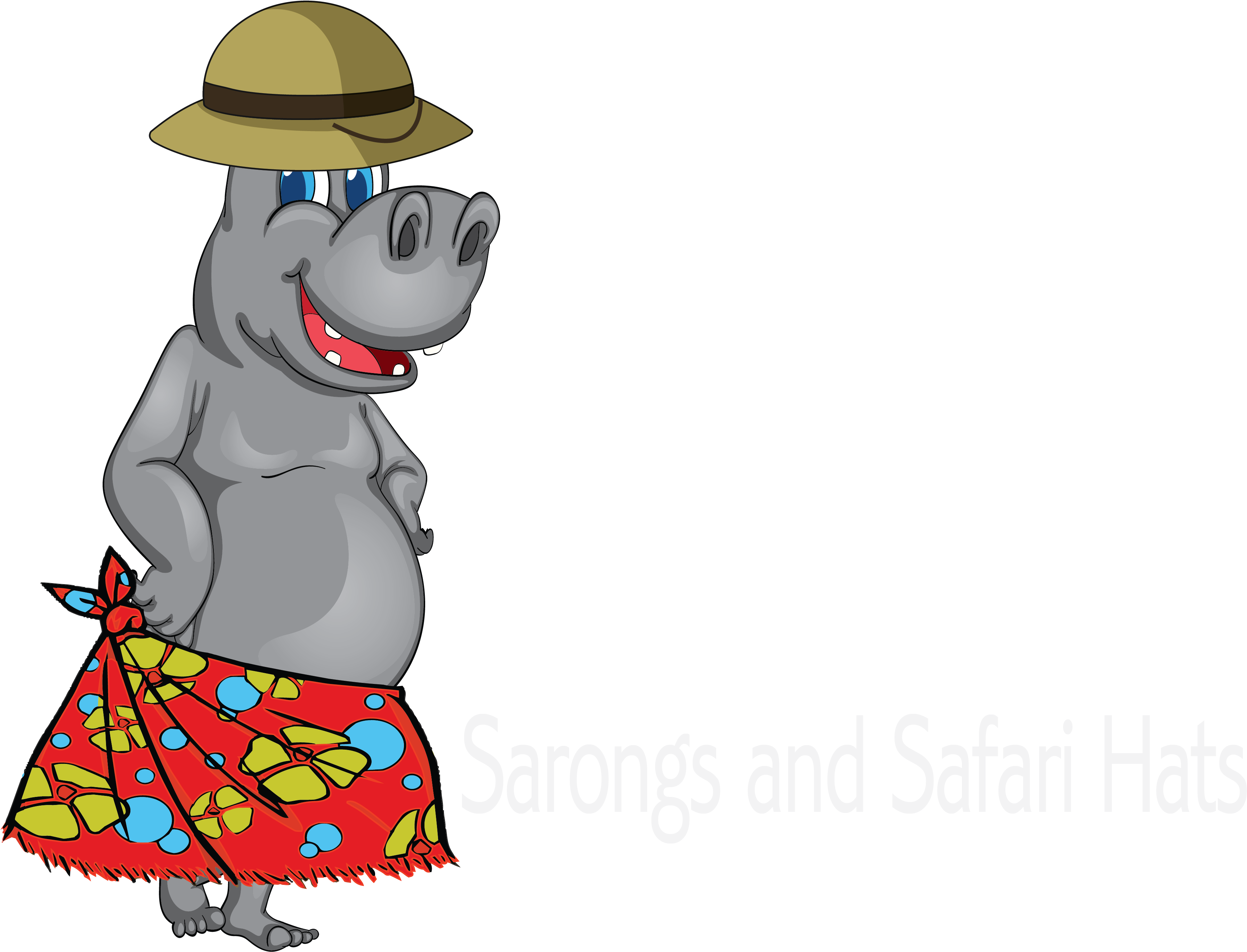 Sarongs And Safari Hats - Cartoon (4167x4167), Png Download