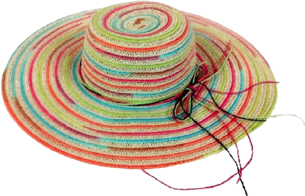 Fashion Hats Ladies Bright Rainbow Color Swinger - Sombrero (1000x639), Png Download