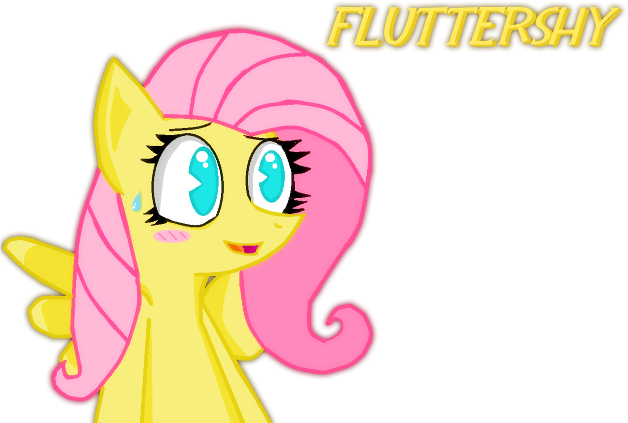 Shadowbolt97, Fluttershy, Safe, Solo, Sweatdrop - Cartoon (1280x887), Png Download