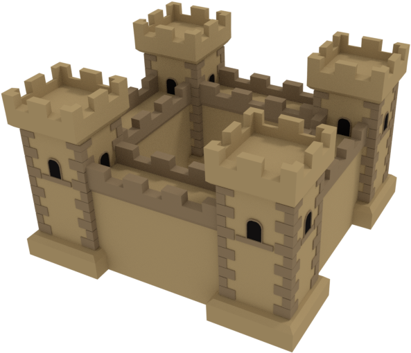 Preview - Castle Low Poly Tower (960x540), Png Download