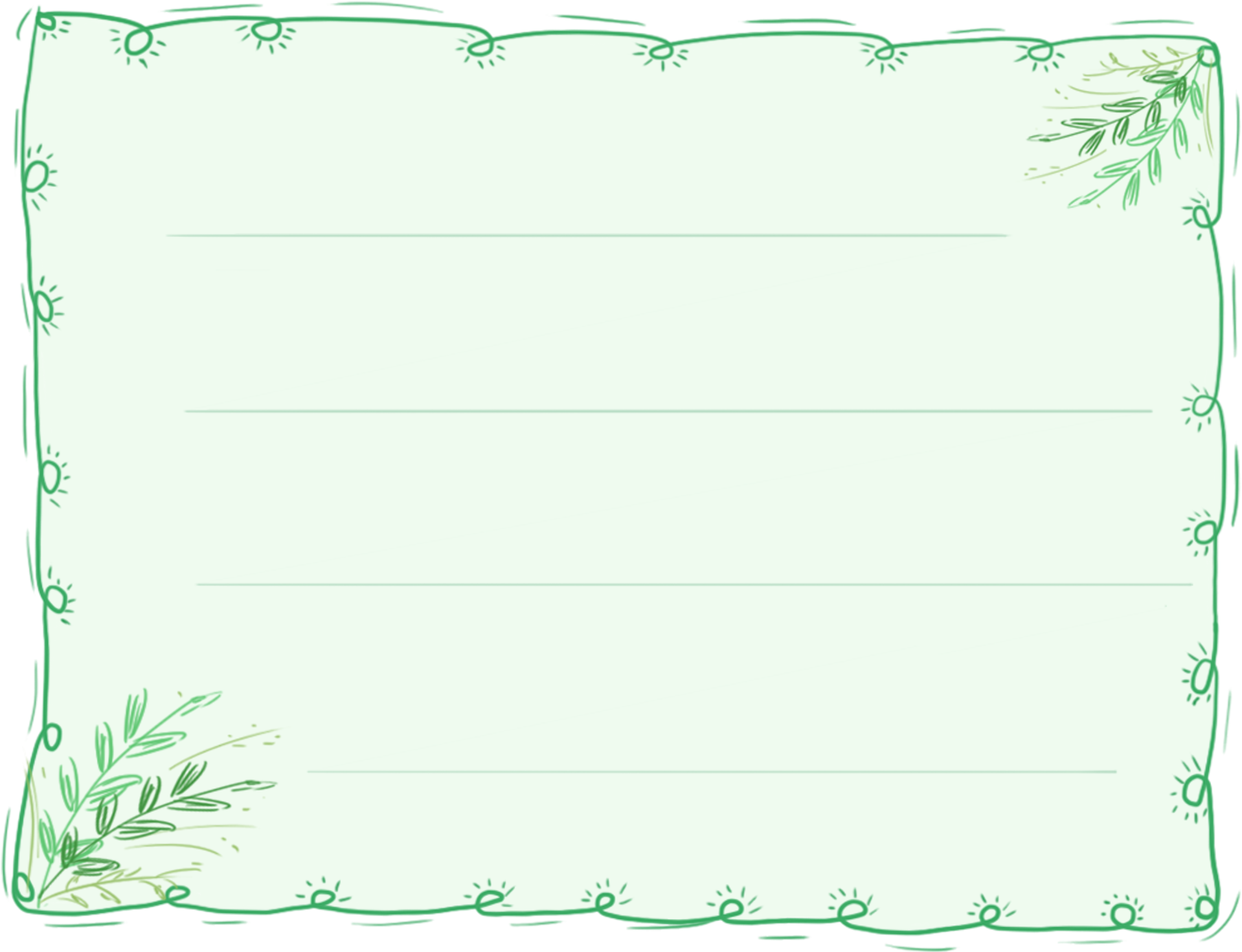 Hand Painted Dialog Box Border Account Vector Plant - Style (2000x2000), Png Download