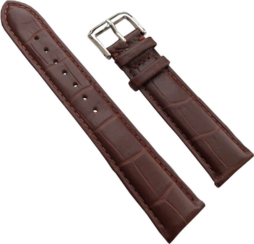 Alligator Grain Genuine Italian Calf Leather Watch - Strap (900x900), Png Download