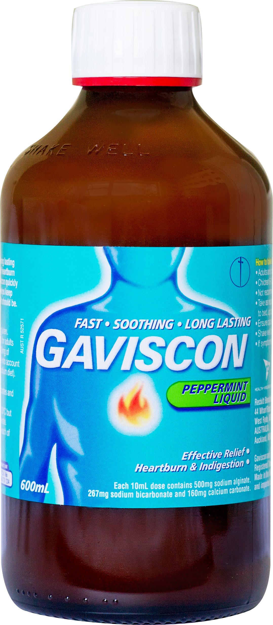 Gaviscon Double Strength Liquid (1078x2468), Png Download