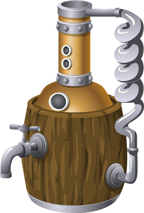 Hennessy Clipart Liquor - Moonshine Cartoon (489x720), Png Download