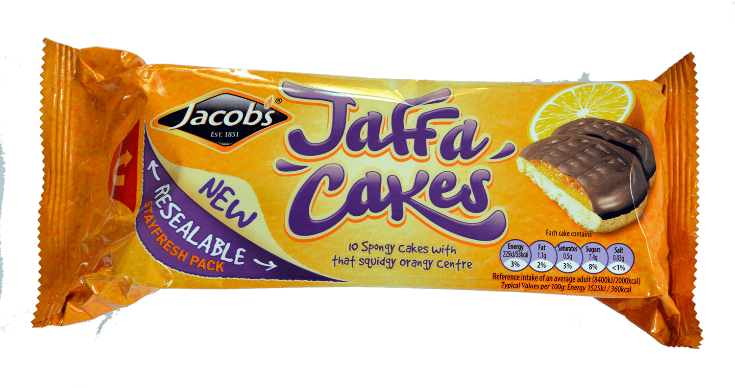 Jacobs Jaffa Cakes 147g (1500x793), Png Download