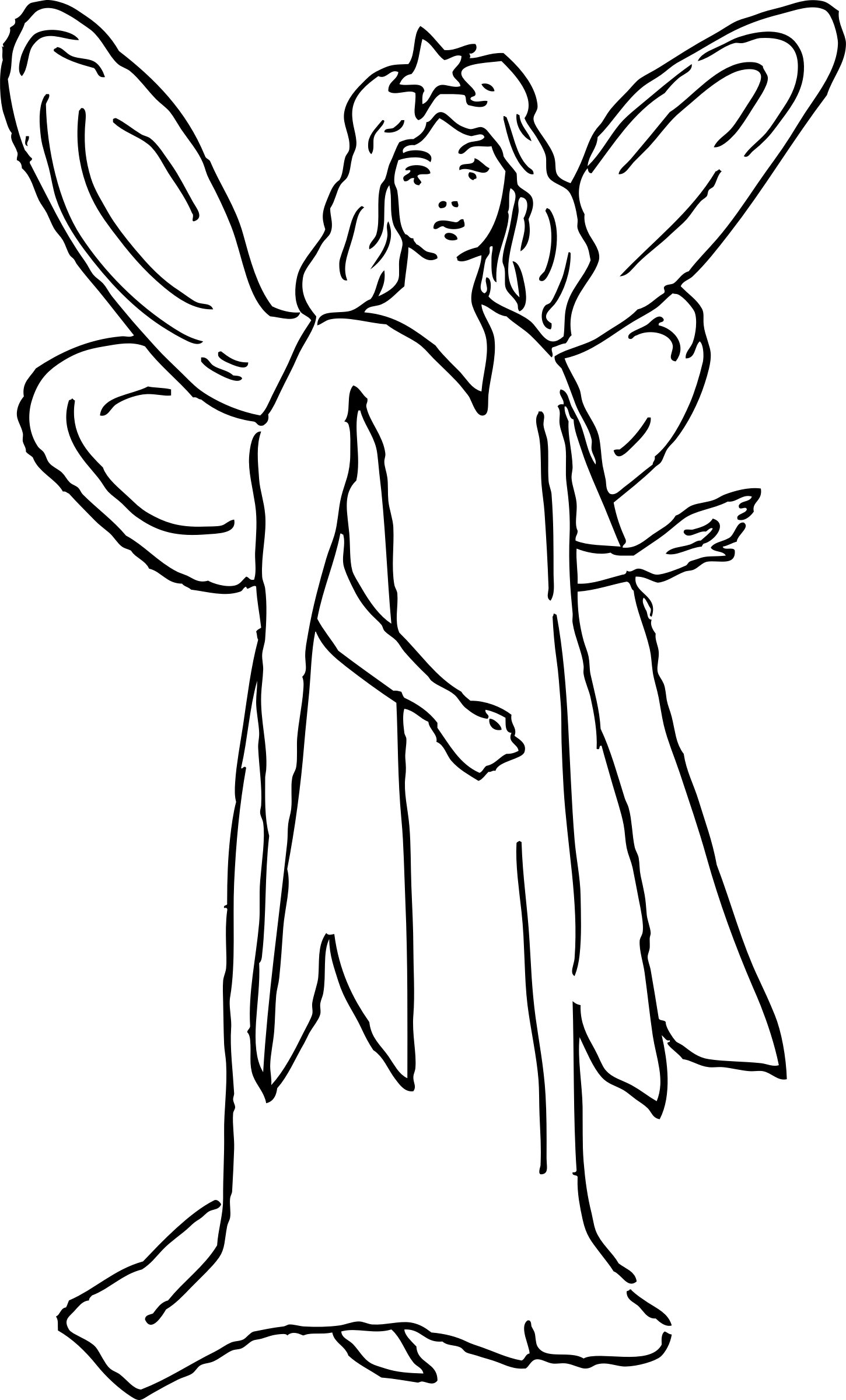 Big Image - Malaikat Hitam Putih (1450x2400), Png Download