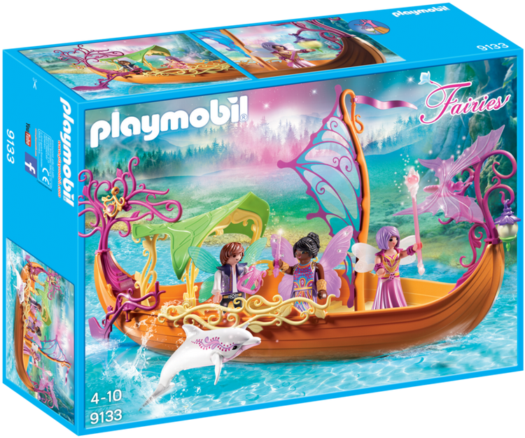 Playmobil - 9133 - Fairies - Enchanted Fairy Ship - Playmobil Enchanted Fairy Ship (940x658), Png Download