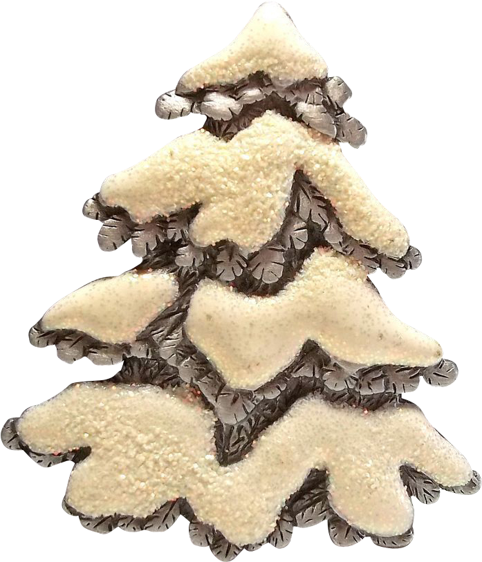 Jj Snowy Tree Christmas Holiday Jewelry - Christmas Tree (1194x1194), Png Download