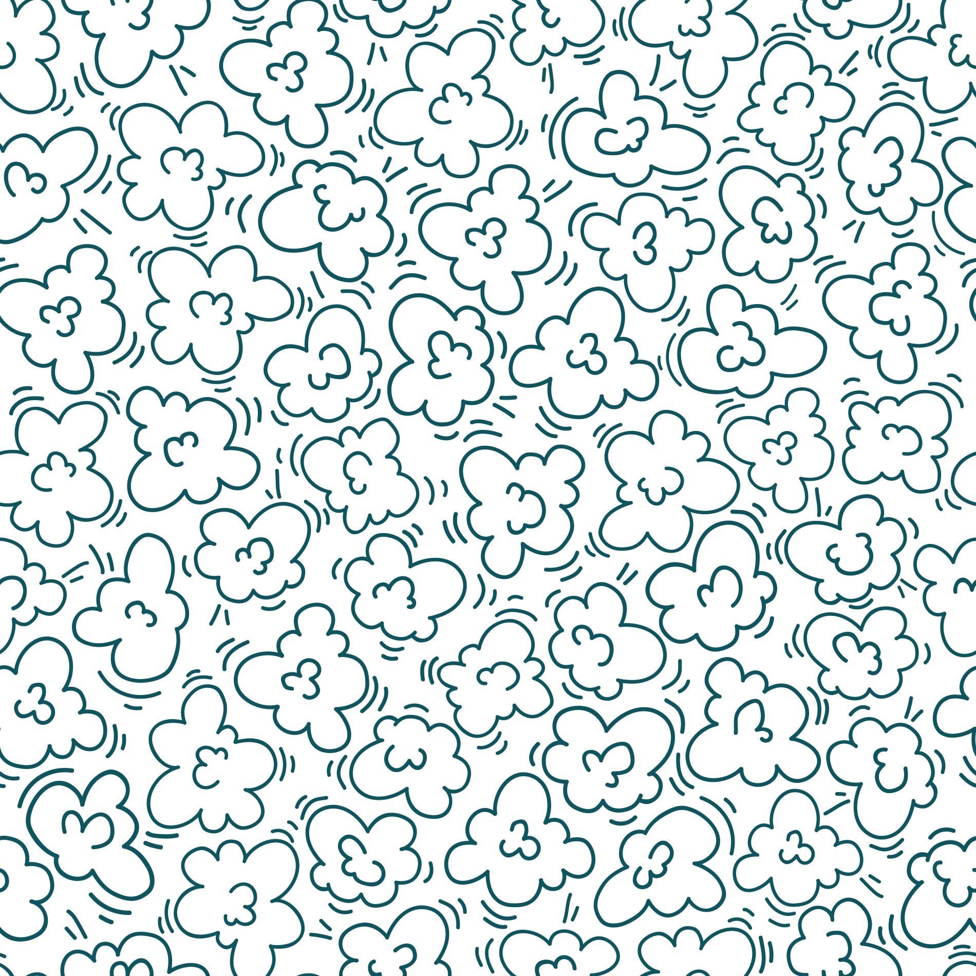 Popcorn Kernel Popping 1900px - Popcorn Pattern Black And White (1900x1900), Png Download