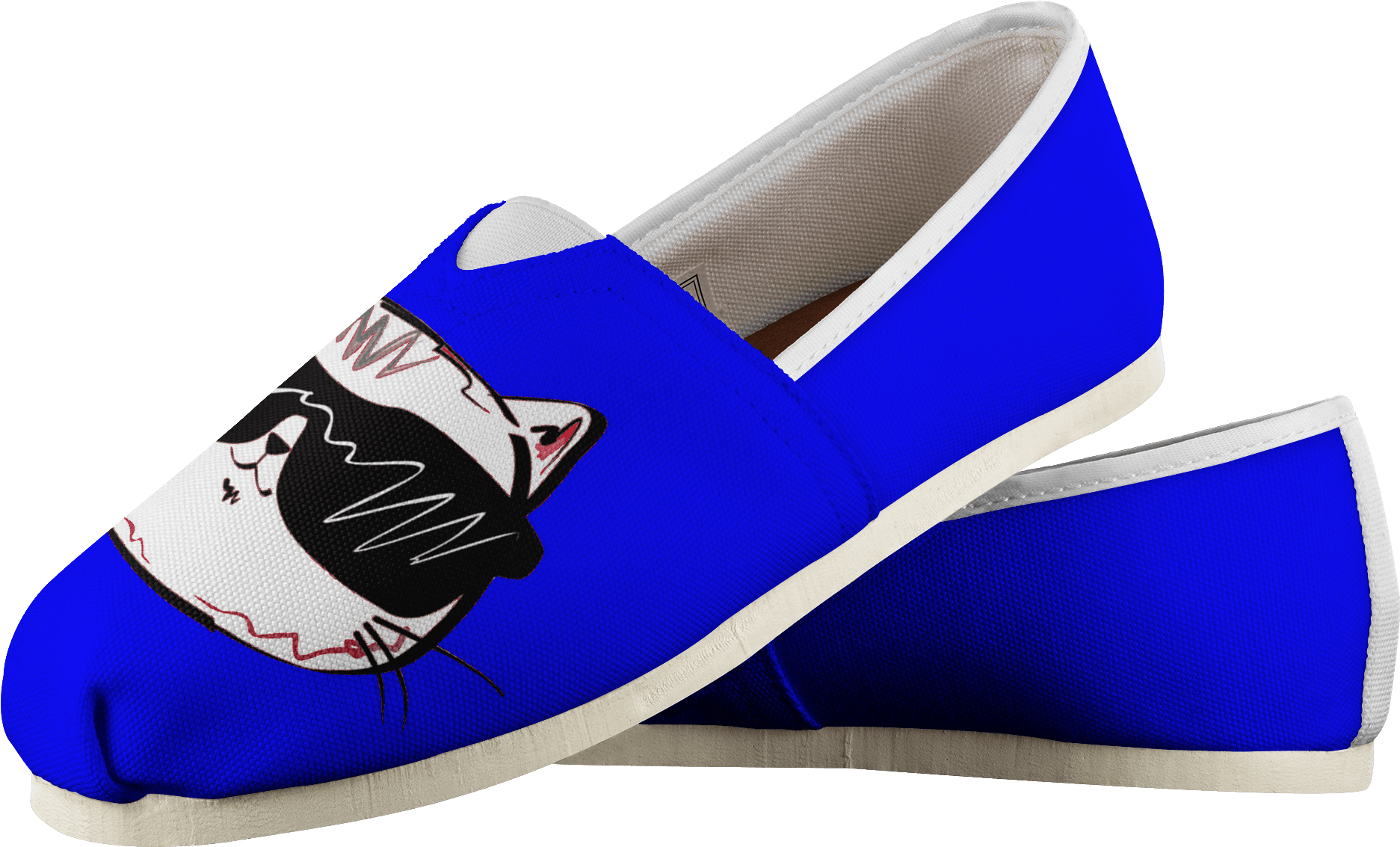 Cool Cat Digital Blue Women's Casual Slip-on Shoes - Shoe (2000x2000), Png Download