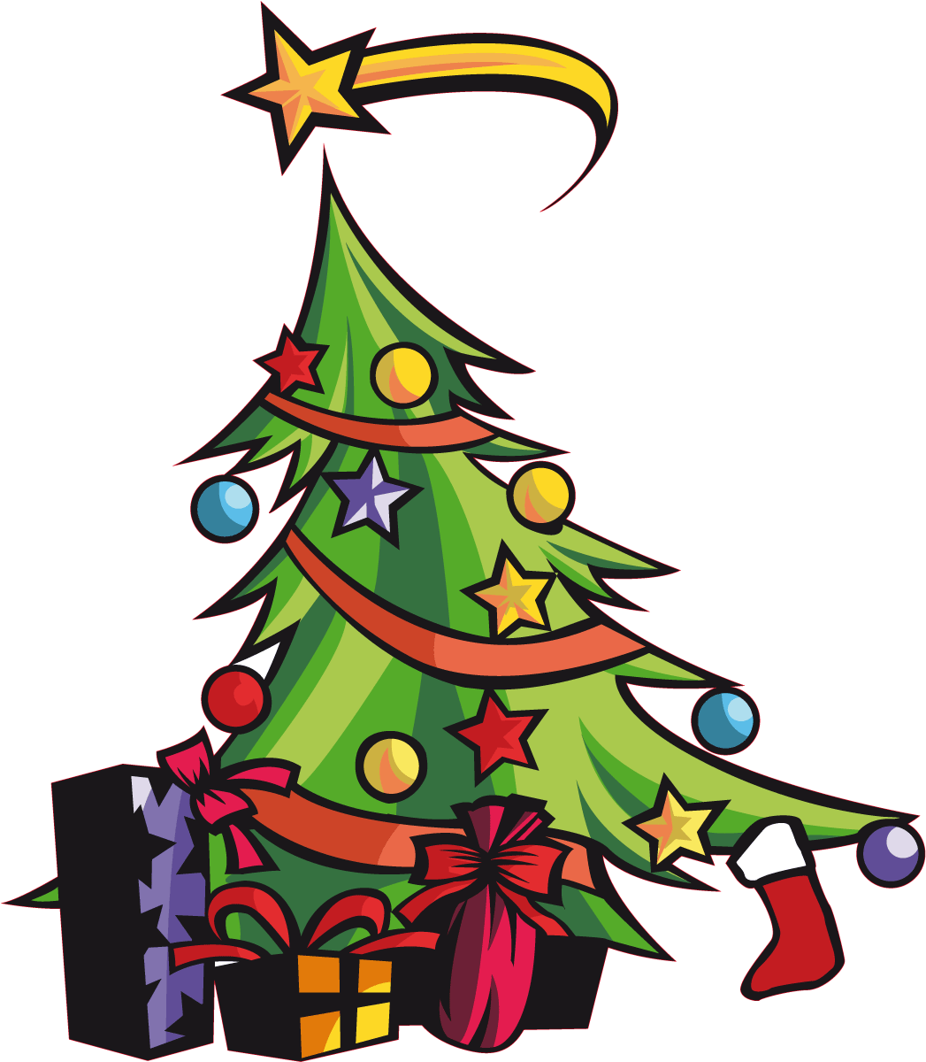 Christmas Tree - Arbolitos De Navidad Animados (1047x1200), Png Download