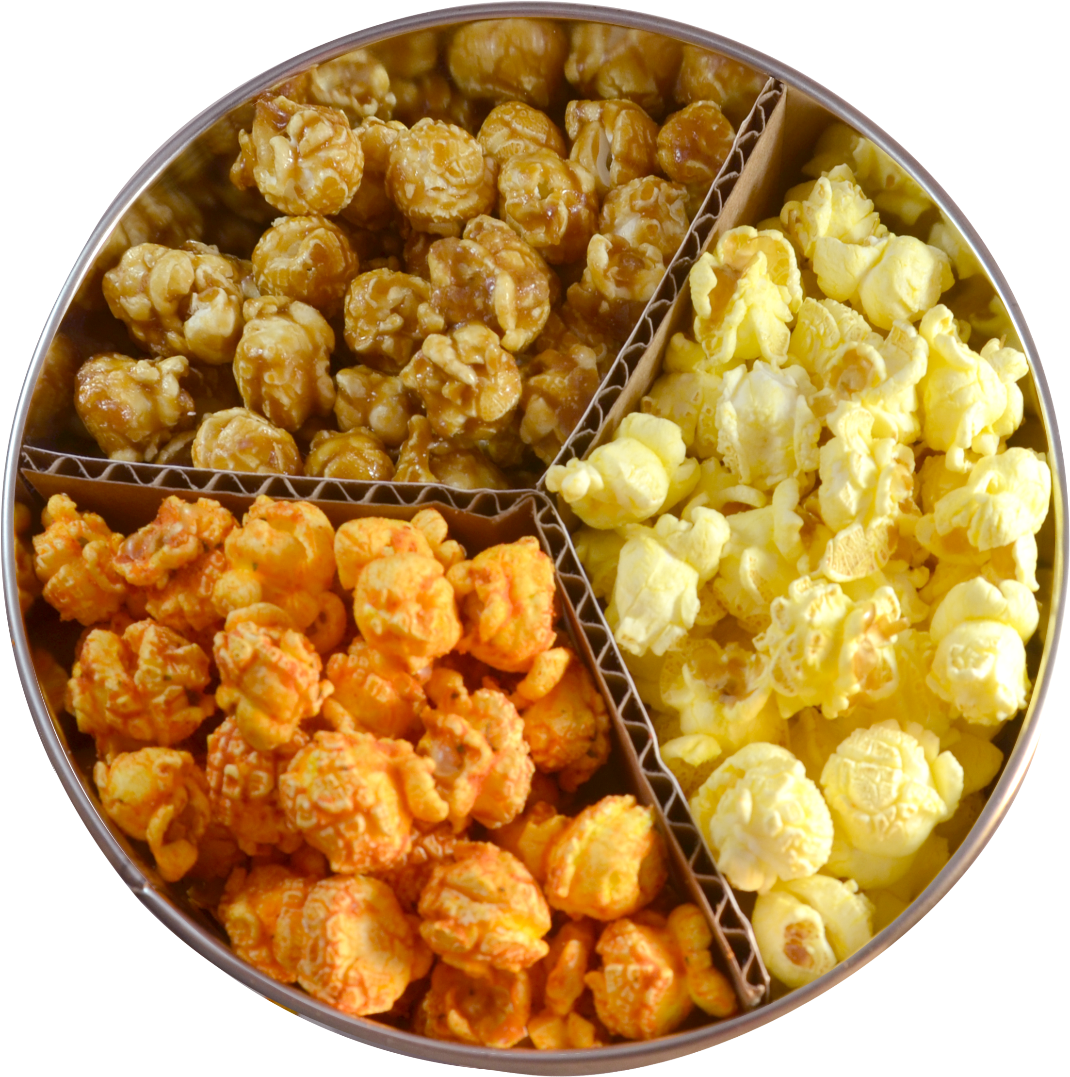 5 Gallon Red Tin 3 Popcorn Flavors - Caramel Corn (2356x2345), Png Download