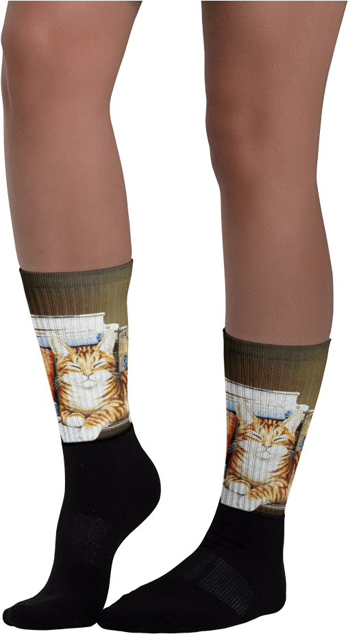 Cool Cat Black Foot Socks - Circle Finger Game (1000x1000), Png Download