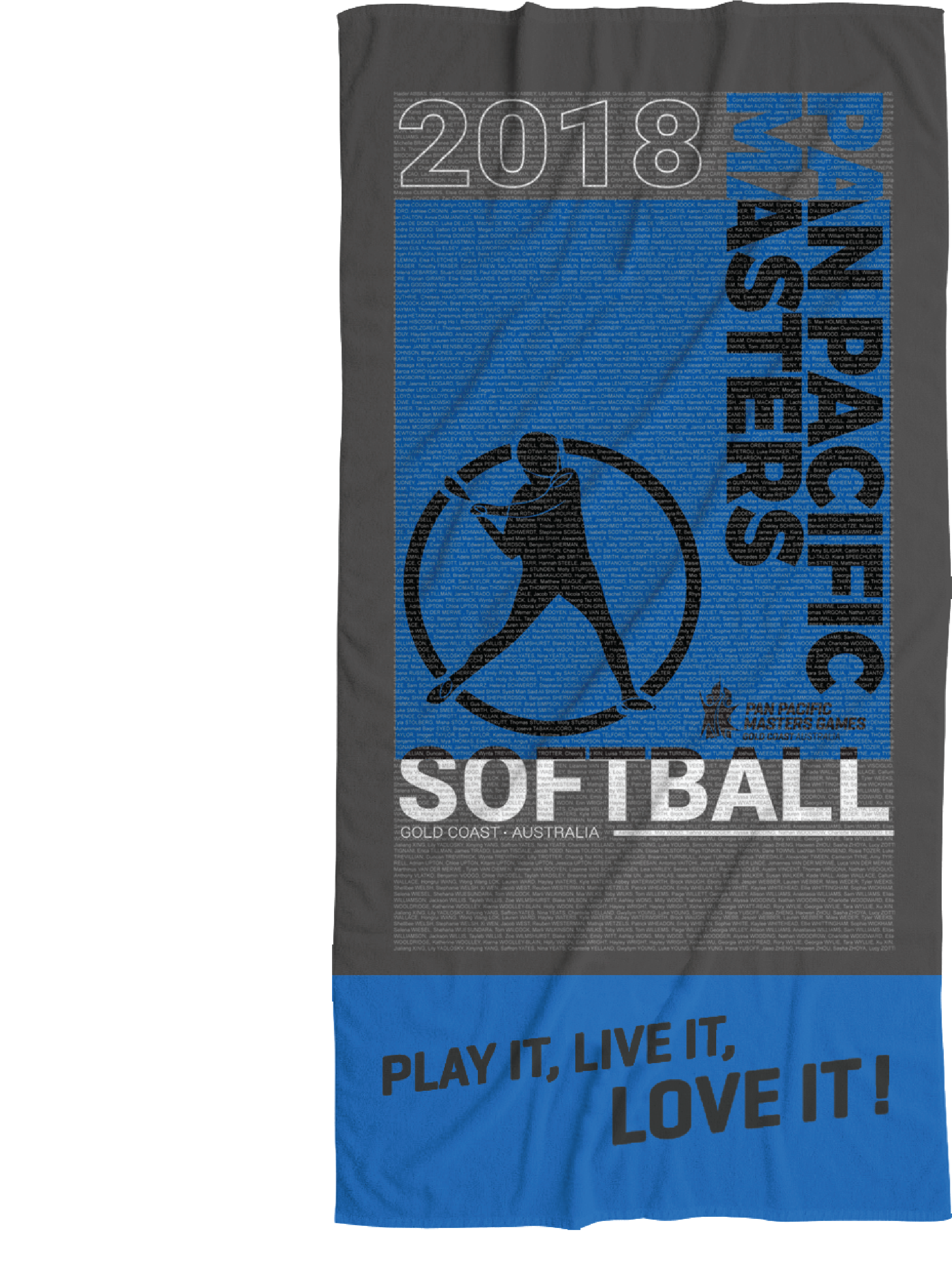 Softball Name Sub Towel - Graphic Design (3126x3125), Png Download