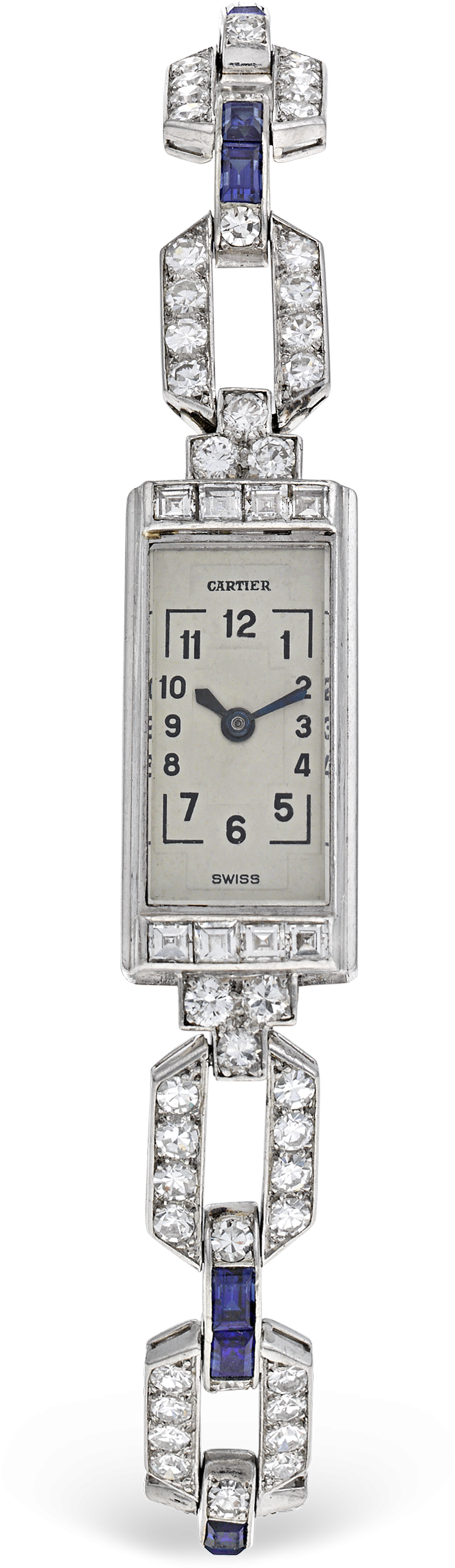 Art Deco Baguette Bracelet Watch By Cartier - Bracelet (2000x2500), Png Download