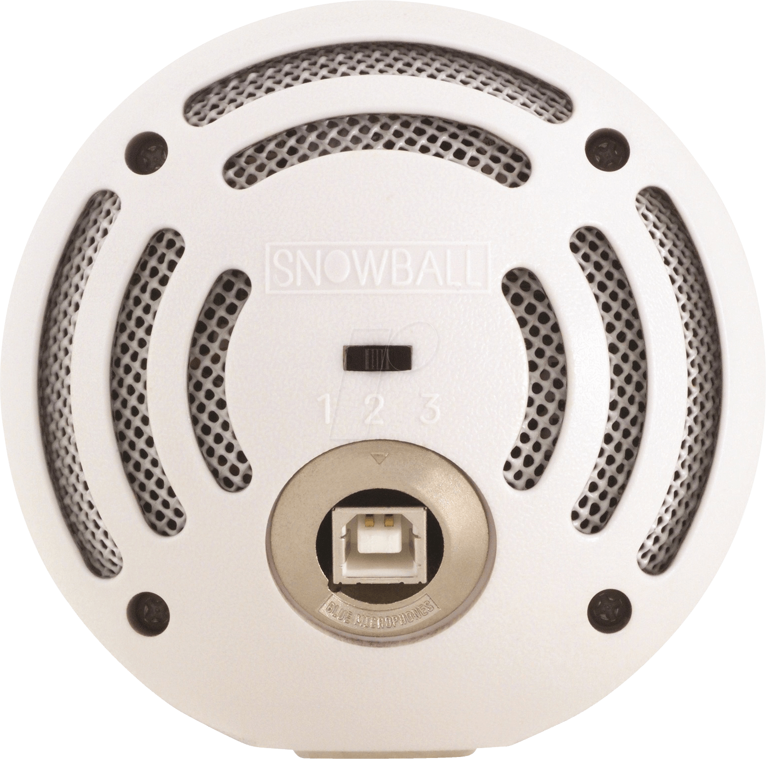 Blue Snowball Usb Microphone / Blue Microphones 1851 - Back Of A Blue Snowball (1545x1530), Png Download