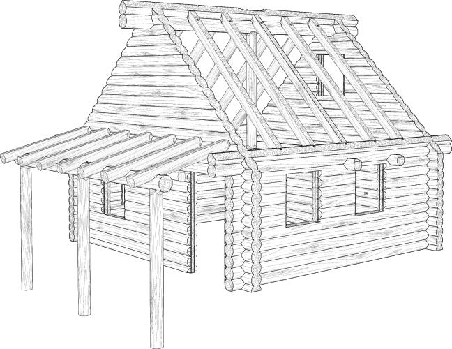 Logs Are Fitted Together With An Emphasis On Creating - House (648x500), Png Download