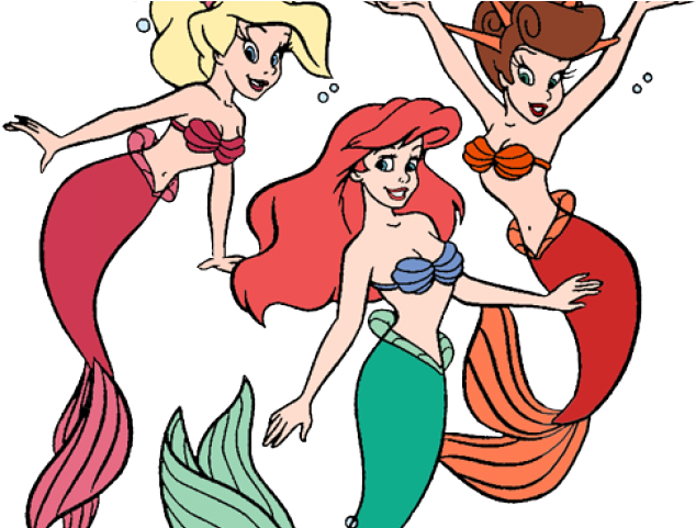Mermaid Clipart Sister - Cartoon (640x480), Png Download
